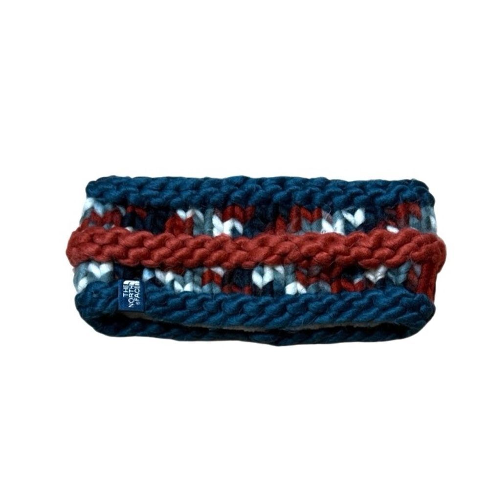 North Face Womens One size Knit Headband Red & Blue